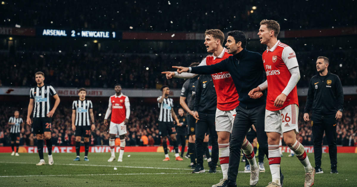 Arsenal's Tense Victory: Arteta and Odegaard Clash with Fans Amid Newcastle Triumph